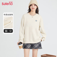 班尼路卫衣女装秋季圆领韩版潮流穿搭百搭宽松版长袖女上衣9.1 黑#云鲸K 【棉柔亲肤】 M