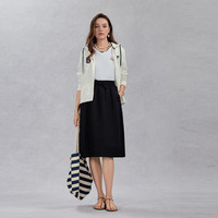 GANT/甘特春季女字母印花纯色连帽长袖拉链卫衣运动休闲宽松外套 113白色 XL