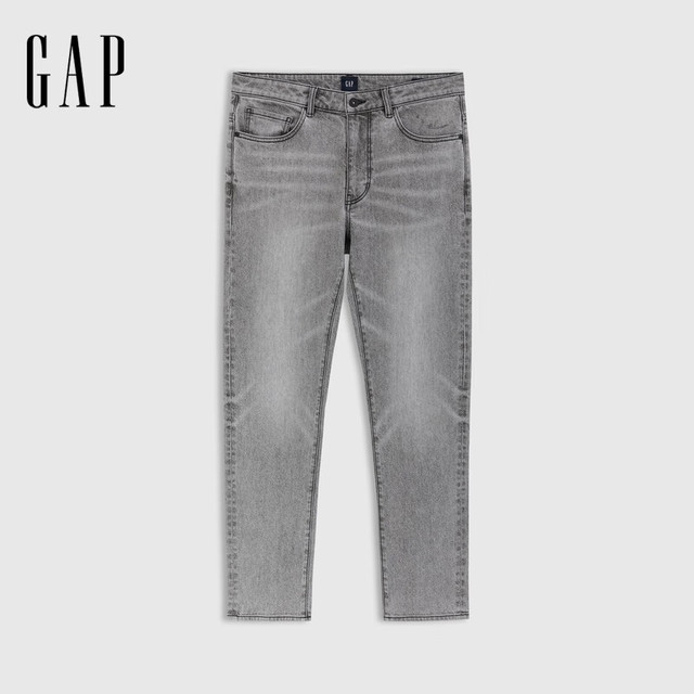 Gap 男装2025春季新款微弹中腰柔软修身牛仔裤百搭休闲长裤 灰色 32 (175/84A)亚洲尺码