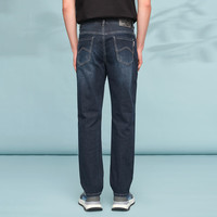 海澜之家（HLA）牛仔裤男轻商务经典系列水洗裤子男 蓝灰牛(深)72 4XL 195/100A 189~202斤