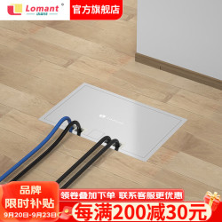 洛蒙特 Lomant 超薄嵌入式不锈钢地插纯平隐形隐藏式五孔电源地插座瓷砖地板插座 双五孔