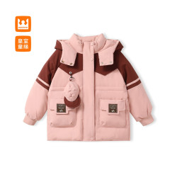 皇室童缘 Hostoyo 女童羽绒服冬季2025新款儿童连帽保暖上衣中大童冬装衣服