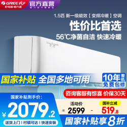 格力 GREE 空调1.5匹 天仪 新一级能效 变频冷暖 壁挂式 卧室省电空调挂机 家电