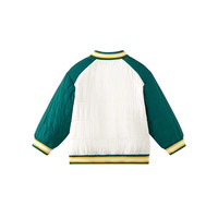 英氏（YEEHOO）童装三防外套男女童棒球服夹棉保暖秋冬 森林绿【温度≤10℃】 105cm