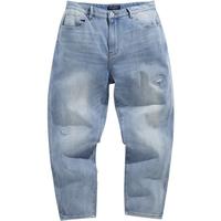 太平鸟男装 宽松锥形蓝色水洗牛仔长裤男潮B1HAE1141 浅蓝1（经典锥型） M