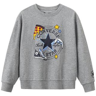 Converse匡威儿童上衣2025秋季男童套头卫衣时尚纯棉女童圆领上衣 岩岭灰 160 /80 【身高158-170cm】