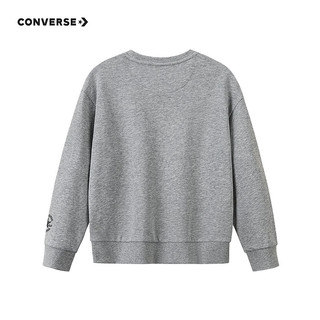 Converse匡威儿童上衣2025秋季男童套头卫衣时尚纯棉女童圆领上衣 岩岭灰 160 /80 【身高158-170cm】