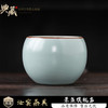 景盏 汝窑主人杯大号陶瓷五行杯开片个人专用茶杯公司送客户活动伴手礼 汝窑蓝-大号龙蛋杯