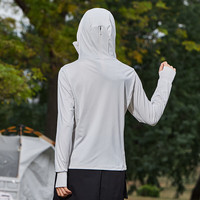 Simboo高指数UPF100+原纱防晒衣女夏防紫外线冰丝户外运动防晒服男 LB7030浅灰-女 3XL