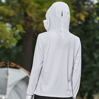 Simboo高指数UPF100+原纱防晒衣女夏防紫外线冰丝户外运动防晒服男 LB7030玉石白-女 M
