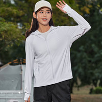 Simboo高指数UPF100+原纱防晒衣女夏防紫外线冰丝户外运动防晒服男 LB7030玉石白-女 3XL