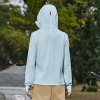Simboo高指数UPF100+原纱防晒衣女夏防紫外线冰丝户外运动防晒服男 LB7030冰月兰-女 XL