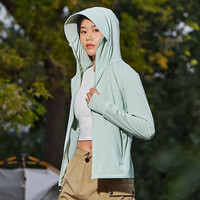 Simboo高指数UPF100+原纱防晒衣女夏防紫外线冰丝户外运动防晒服男 LB7030冰点绿-女 2XL
