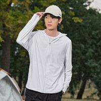 Simboo高指数UPF100+原纱防晒衣女夏防紫外线冰丝户外运动防晒服男 LB7030玉石白-男 5XL
