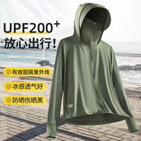Simboo高指数UPF100+原纱防晒衣女夏防紫外线冰丝户外运动防晒服男 LB7030冰军绿-男 M