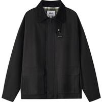 森马（Semir）[纯棉]夹克男巴恩风工装外套男灯芯绒夹克秋宽松上衣101524108201 黑色90001 2XL