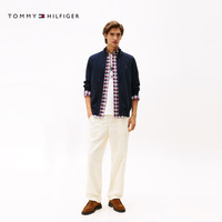 TOMMY HILFIGER【纯色立领】秋冬男装商务通勤休闲青年针织夹克开衫外套 【经典商务】藏青色DW5 (秋冬) XS (:120斤以下)
