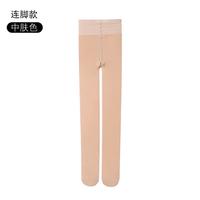 觅橘 光腿秋冬自然裸感踩脚连脚高腰7.0版黑色骨感连裤袜