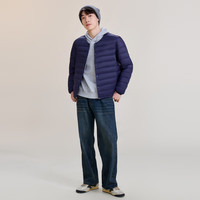 雪中飞经典秋冬时尚保暖羽绒服短款圆领简约内搭羽绒内胆男士内穿 青靛蓝|5067 3XL /190/108A