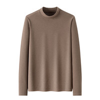 雅鹿半高领加绒毛衣女打底衫2025秋冬内搭厚保暖针织衫女士上衣 果绿 S 【80-95斤】