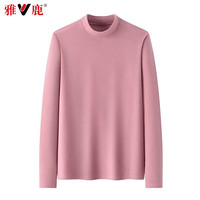 雅鹿半高领加绒毛衣女打底衫2025秋冬内搭厚保暖针织衫女士上衣 白色 XL 【120-140斤】