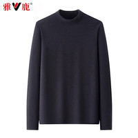 雅鹿半高领加绒毛衣女打底衫2025秋冬内搭厚保暖针织衫女士上衣 灰色 S 【80-95斤】