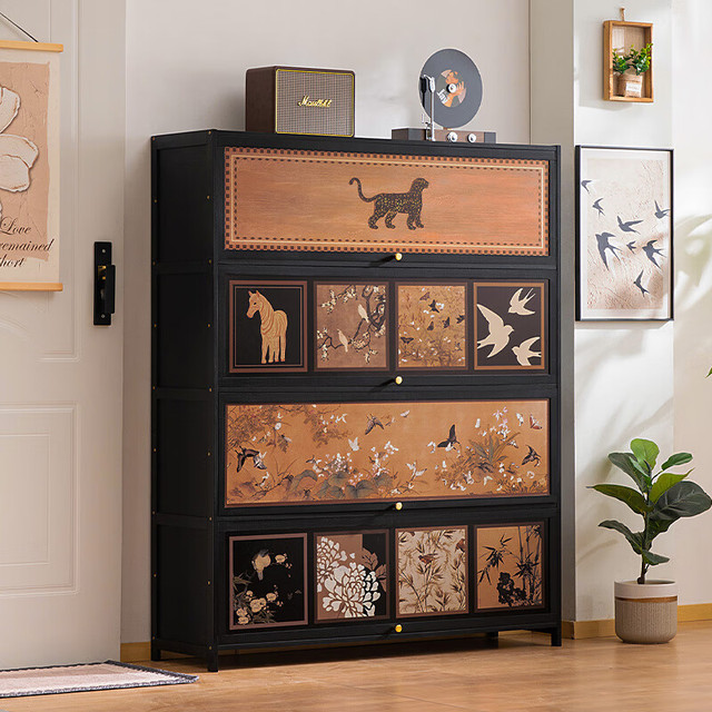 老竹匠 鞋柜门口入户收纳柜多层简易玄关鞋架