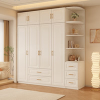 健康民居 K-MING 实木衣柜 80*200*55cm 欧式简约