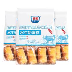 光明 水牛奶牛乳蛋糕早餐面包代餐休闲吐司儿童老人零食糕点心 水牛奶蛋糕*2包820g