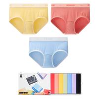 蕉内520C星期主题内裤女士中腰三角裤棉感莫代尔混纺抗菌盒 【520】女士星期裤 3条 M