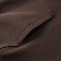 森马卫衣女短款基础款慵懒风套头衫百搭秋季简约落肩宽松连帽衣服 深咖啡50943 XL