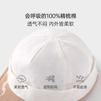 babylove婴儿帽子春秋季纯棉鸭舌帽宝宝软檐帽外出百搭造型小熊帽 扶光橙 50cm(根据宝宝头围选择)