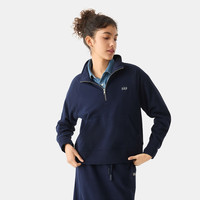 Gap女装2025春季logo半拉链立领卫衣简约百搭休闲上衣761444 海军蓝 XS (155/76A)亚洲尺码