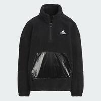 adidas 阿迪达斯 加绒加厚仿羊羔绒半拉链运动休闲宽松男大童外套