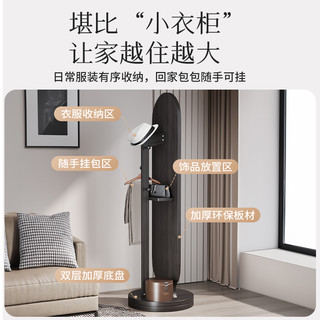 旋转穿衣镜衣帽架一体试衣镜女生卧室家用真实高级感落地全身镜子