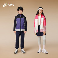 ASICS亚瑟士童装25秋三防夹克防风透湿拼色外套