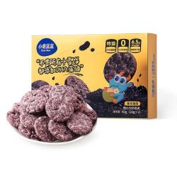 小鹿蓝蓝 宝宝零食DHA五黑椰香小雪饼儿童小零食雪饼/++/40g 五黑椰香雪饼