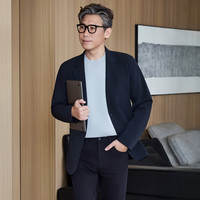 报喜鸟【可运动西服】秋季李乃文明星同款弹力抗皱易打理休闲外套男 黑藏青 48 A(175/96)