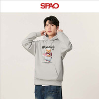 SPAO时尚休闲连帽长袖卫衣男女2025秋季新款简约百搭上衣SPWY25SL01XY