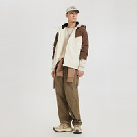 卡宾男装三防90鸭绒羽绒服2024秋冬可拆卸帽宽松外套户外H 杏色15 2XL (185) 54