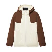 卡宾男装三防90鸭绒羽绒服2024秋冬可拆卸帽宽松外套户外H 杏色15 S (165) 46