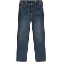 森马（Semir）森柔牛仔|牛仔裤女半松紧腰长裤秋百搭锥形裤显腿长103524124003 2XL 牛仔蓝灰88401