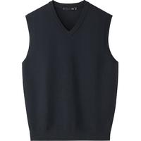 HLA海澜之家针织背心男秋2025轻商务经典系列打底毛衣男 藏青（净色）(02) 2XL 185/100A(XXL)165~180斤