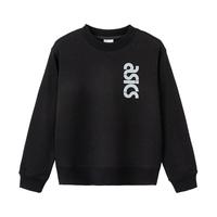 asics/亚瑟士童装25年冬季儿童经典运动圆领套头卫衣保暖有型百搭 9000黑色 120