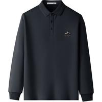 HLA海澜之家长袖polo衫男冬季25山不在高系列宽松上衣男 XL 180/96A(XL)151~164斤 藏青(净色)(3Y)