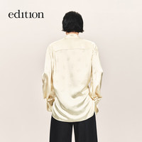edition× SAMUEL GUI YANG联名系列桑蚕丝东方提花红绳绑带衬衫 米杏色 XS
