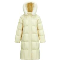 森马(Semir)长款羽绒服90绒子可拆卸毛领连帽分割插肩袖2025女冬109725113006