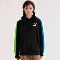 Puma/彪马小个子女生甜酷 学院风 印花撞色抽绳百搭卫衣