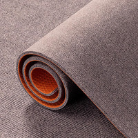 芮妙居办公室地毯商用整块大面积可裁剪入户门垫进门玄关卧室全铺地垫 米棕色TPE单条纹 120厘米宽拍几件是几米长(整