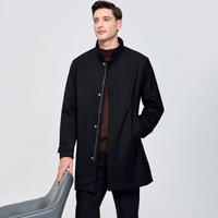 七匹狼 【透气舒适易打理】秋冬外套男士风衣通勤男中长款外套男士风衣